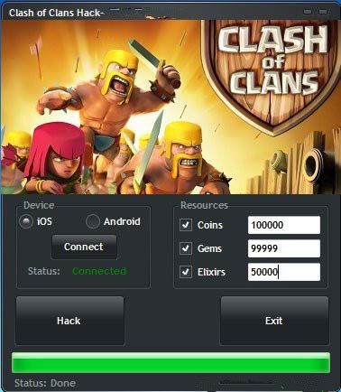 Hack clash clans free gems
